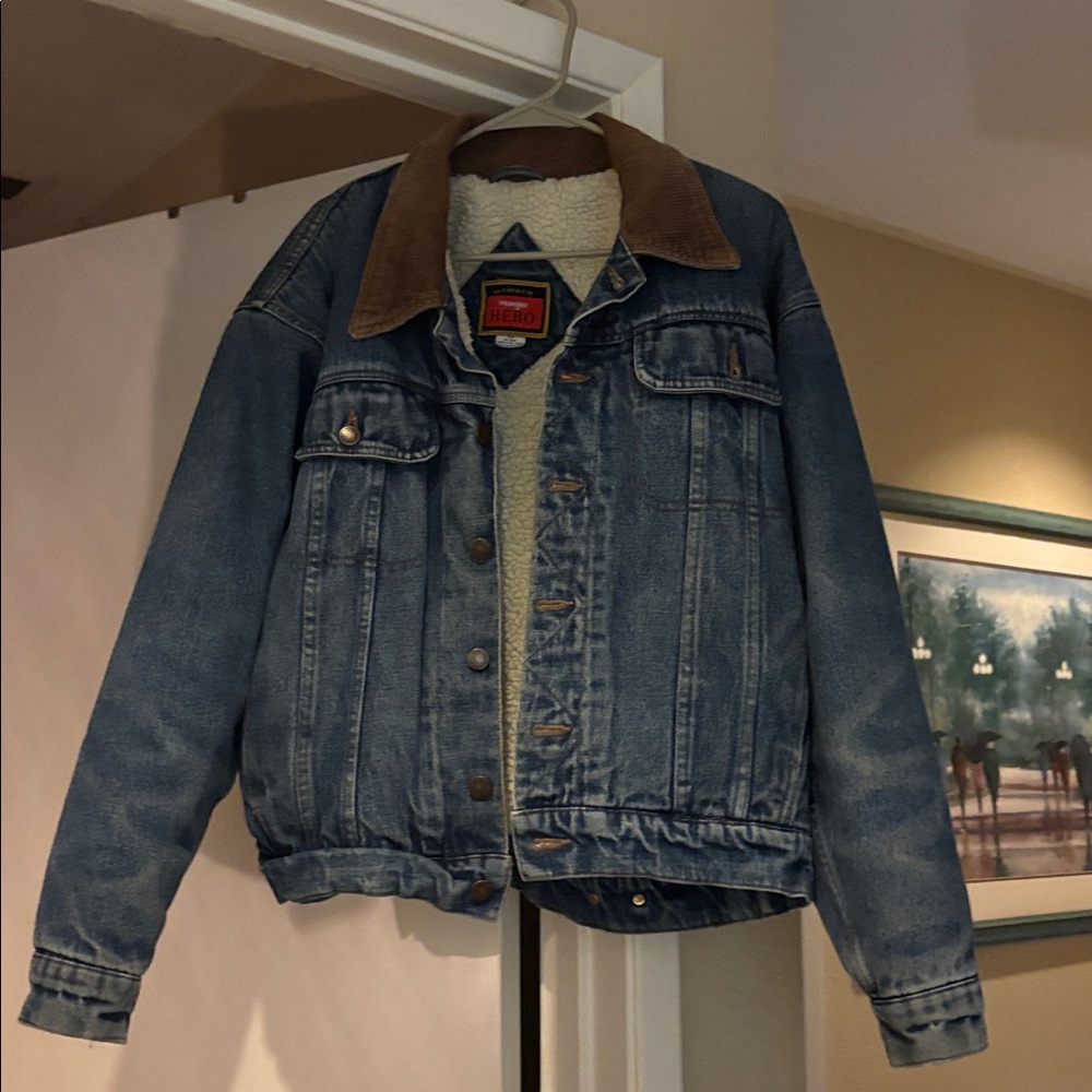Wrangler Hero Denim Jacket with Sherpa Lining